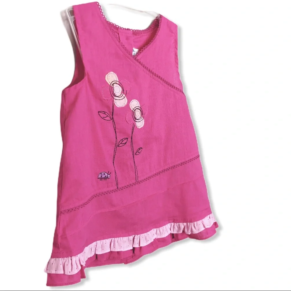 NWT 24 Month Dress Linen / Cotton w Appliqués‎ 2 Piece Set